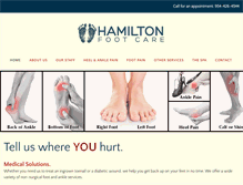 Tablet Screenshot of hamiltonfootcare.com